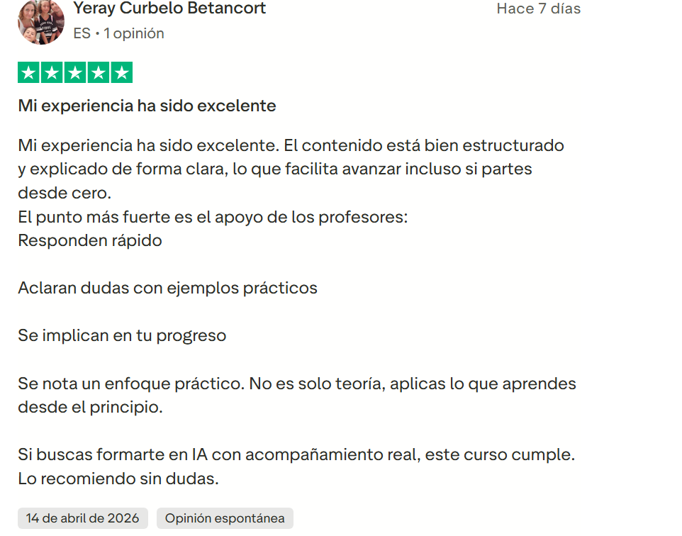 reseñas alumnos REVOLUTIA IA PRO