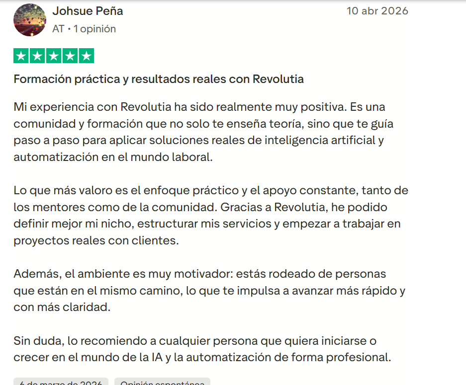 reseñas alumnos REVOLUTIA IA PRO